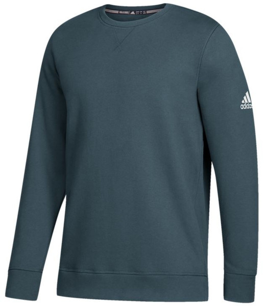 Adidas Men's Essential Fleece Pullover Crew Neck Sweatshirt Onix Gray ...