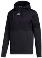 Adidas Men's Team Issue Training Pullover Hooded Sweatshirt – Black/White