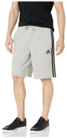 Adidas Men's Standard Essentials Fleece 3-Stripes Shorts Heather Gray/Black