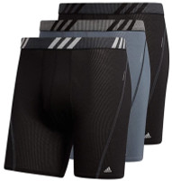 Adidas Men's Sport Mesh Boxer Brief Underwear (3-Pack) – Black/Onix/Black