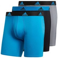 Adidas Men's Performance Boxer Brief Underwear (3-Pack) – Blue/Black/Grey