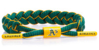 Rastaclat Baseball Oakland Athletics Infield Braided Bracelet - Green & Gold
