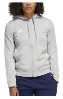 Adidas Women's TI FZ Full-Zip Jacket, Moisture Wicking - Light Gray/White