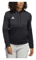 Adidas Women's TI FZ Full-Zip Jacket, Moisture Wicking - Solid Black/White