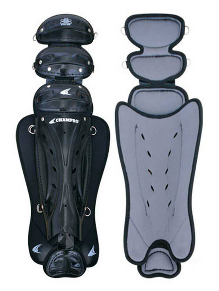 Protège-jambes Arbitre Champro Compact Plus Noir 17 Pouces – Neuf