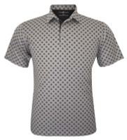 Horn Legend Men's Pirate Athletic Performance Golf Polo - Gray/Charcoal