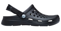 Joybees Modern Clog Sandal with Adjustable Strap & Rugged Outsole - Black/Black