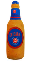 Pets First Chicago Cubs Beer Bottle Squeaker Plush Dog Toy - Brown/Blue