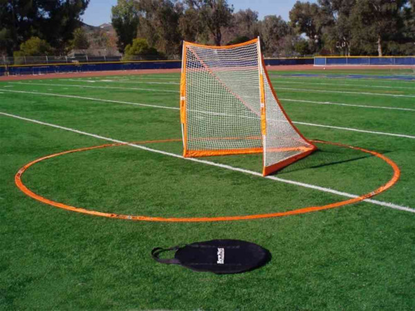 MARTIN SPORTS Women's Lacrosse Crease – Portable 17' Diameter, Includes Weights & Carrying Bag