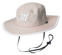 Marucci Men's 'M' Stretch Bonnie Hat, Moisture-Wicking Sweatband - Tan/White