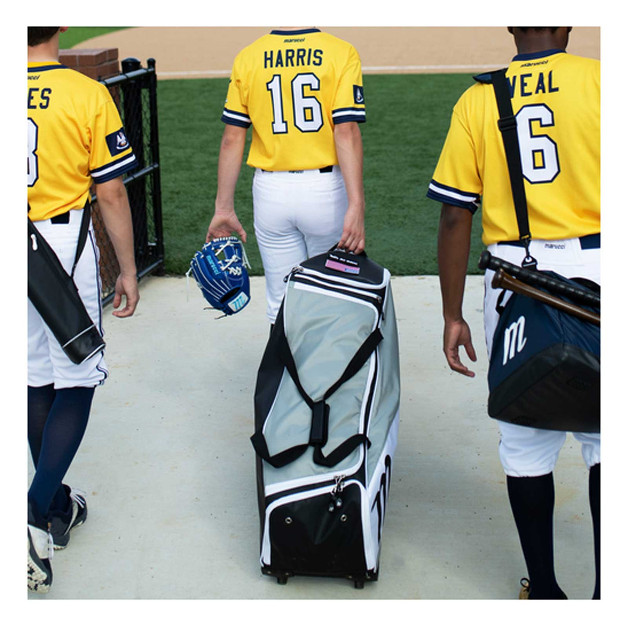 Marucci Honor The Game HeavyDuty Wheeled Sport Utility Bag Navy Blue