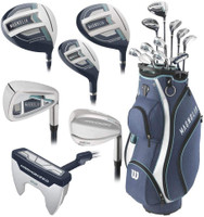 Wilson Magnolia Full Set Womens Right Handed 11 Clubs Cart Bag Navy/Aqua Standard