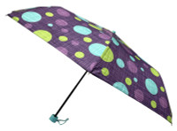 Storm Duds Jazzy Minis 42” Mini Folding Umbrella W/Tropical Bubbles - Turquoise