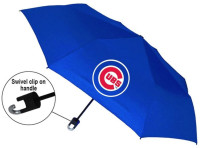 Storm Duds Chicago Cubs 42 inch Mini Folding Umbrella With Storm Clip – Blue