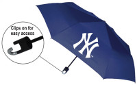 Storm Duds New York Yankees 42 inch Mini Folding Umbrella With Storm Clip – Navy