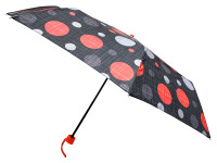 Storm Duds Jazzy Minis 42” Mini Folding Umbrella With Tropical Bubbles - Coral