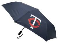 Storm Duds Minnesota Twins 42” Automatic Folding Umbrella With Flashlight – Navy