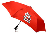 Storm Duds St Louis Cardinals 42” Automatic Folding Umbrella W/Flashlight – Red