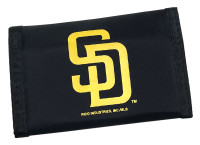 Rico Industries MLB San Diego Padres Tri-Fold Nylon Multi-Slot Wallet – Black