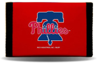Rico Industries MLB Philadelphia Phillies Tri-Fold Nylon Multi-Slot Wallet - Red