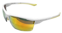 Rawlings LTS Men's Adult Sport Sunglasses– White Frame With Orange Mirror Lenses