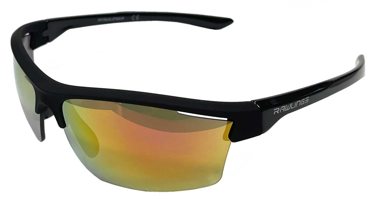 Rawlings LTS Youth Sport Sunglasses – Black Frame With Red