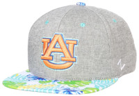 Zephyr Auburn Tigers Punchbowl Flat Brim Snap Back Baseball Cap – Gray/Floral