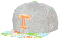 Zephyr Tennessee Volunteers Punchbowl Flat Brim Baseball Cap – Gray/Floral
