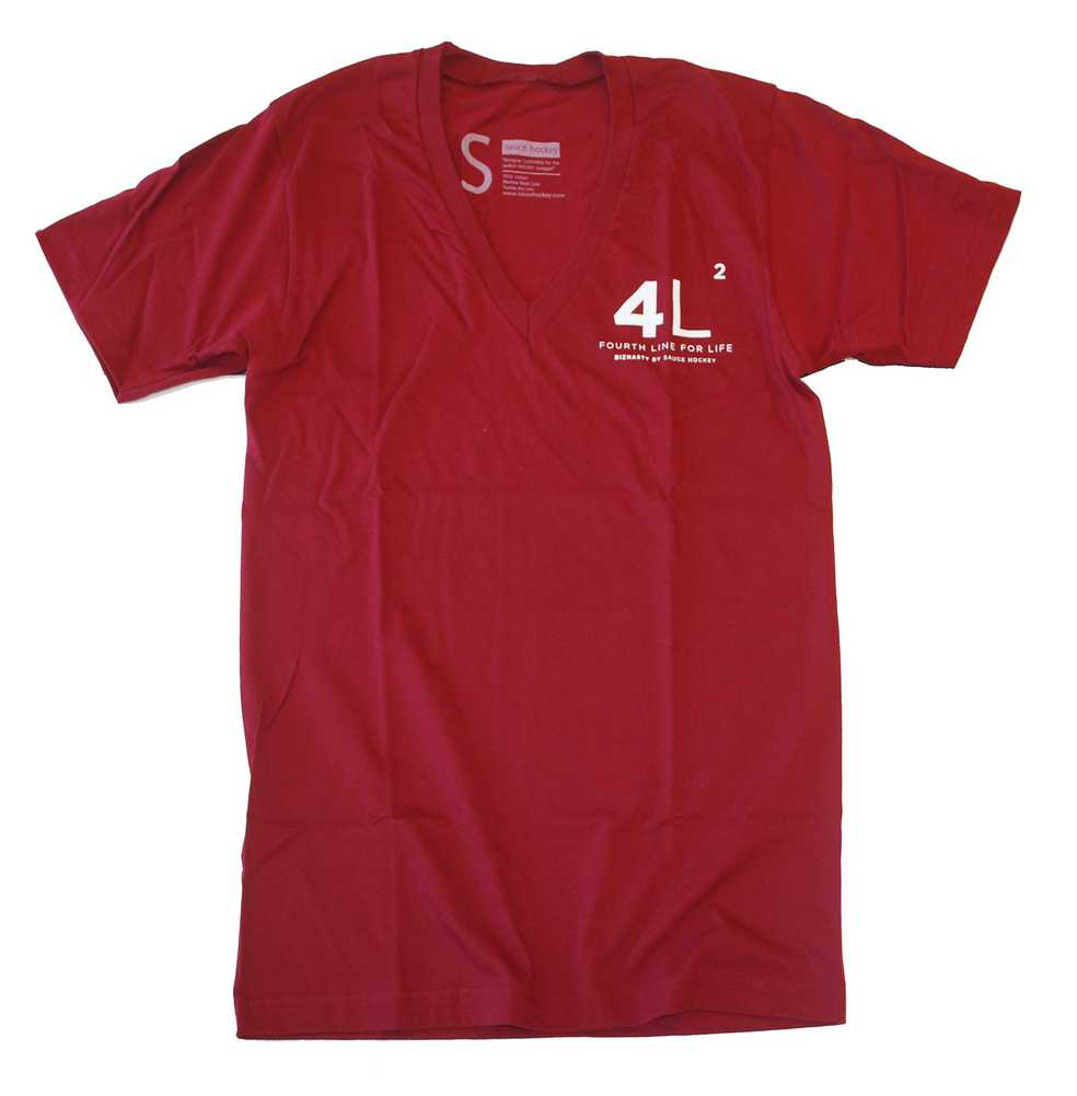 Sauce Hockey Men's 4L2 T-Shirt, Fourth Line Forever - Red F11BZ1007 ...