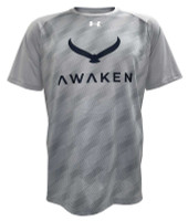 Under Armour Men's Awaken Patterned Golf Short Sleeve Tee T-Shirt Gray 1351354