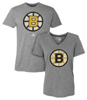 Adidas Women's NHL Boston Bruins (2 Pack) V-Neck & Crew Tees T-Shirt Hockey (L)