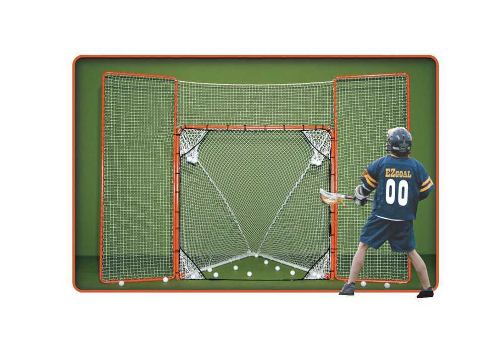 EZGOAL 6' x6' Folding Lacrosse Goal w/Backstop & Targets 87771 Sports