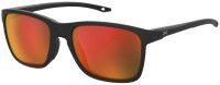Under Armour Boy's UA Hustle Jr Rectangular Sunglasses � Black Frame/Red Mirror