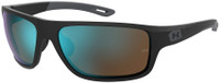 Under Armour Men's UA Battle Rectangular Sunglasses With Case - Black/Blue/Green