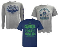 Adidas Men's NHL Vancouver Canucks Hockey (3 Pack) 1 L/S, 2 S/S Tees T-Shirt (M)