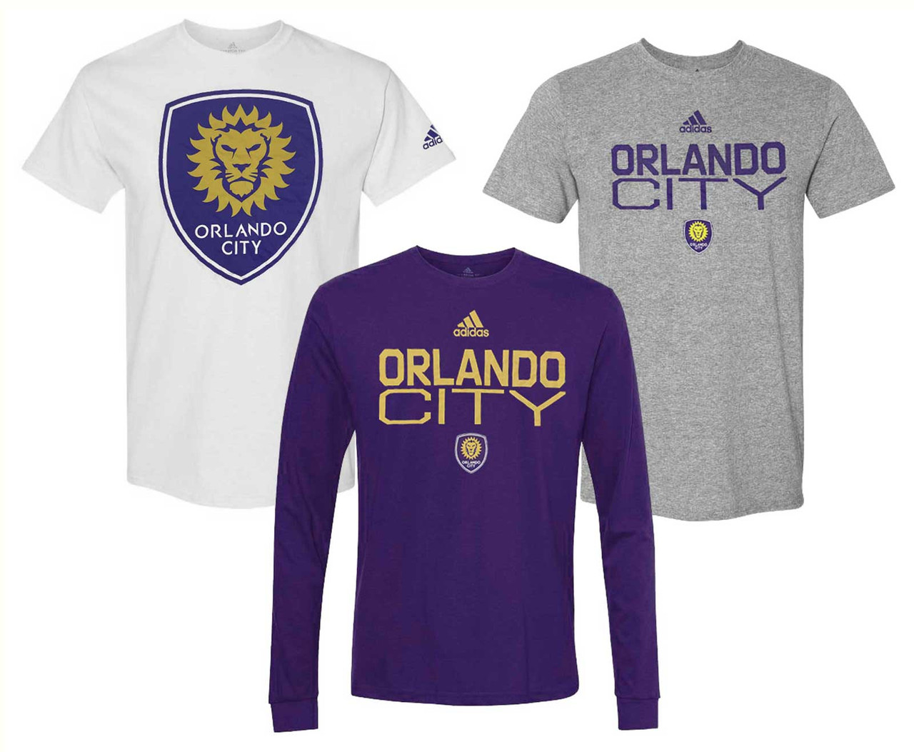 Adidas Men's MLS Orlando City (3 Pack) Tees T-Shirt Major League Soccer (M)  - Sports Diamond