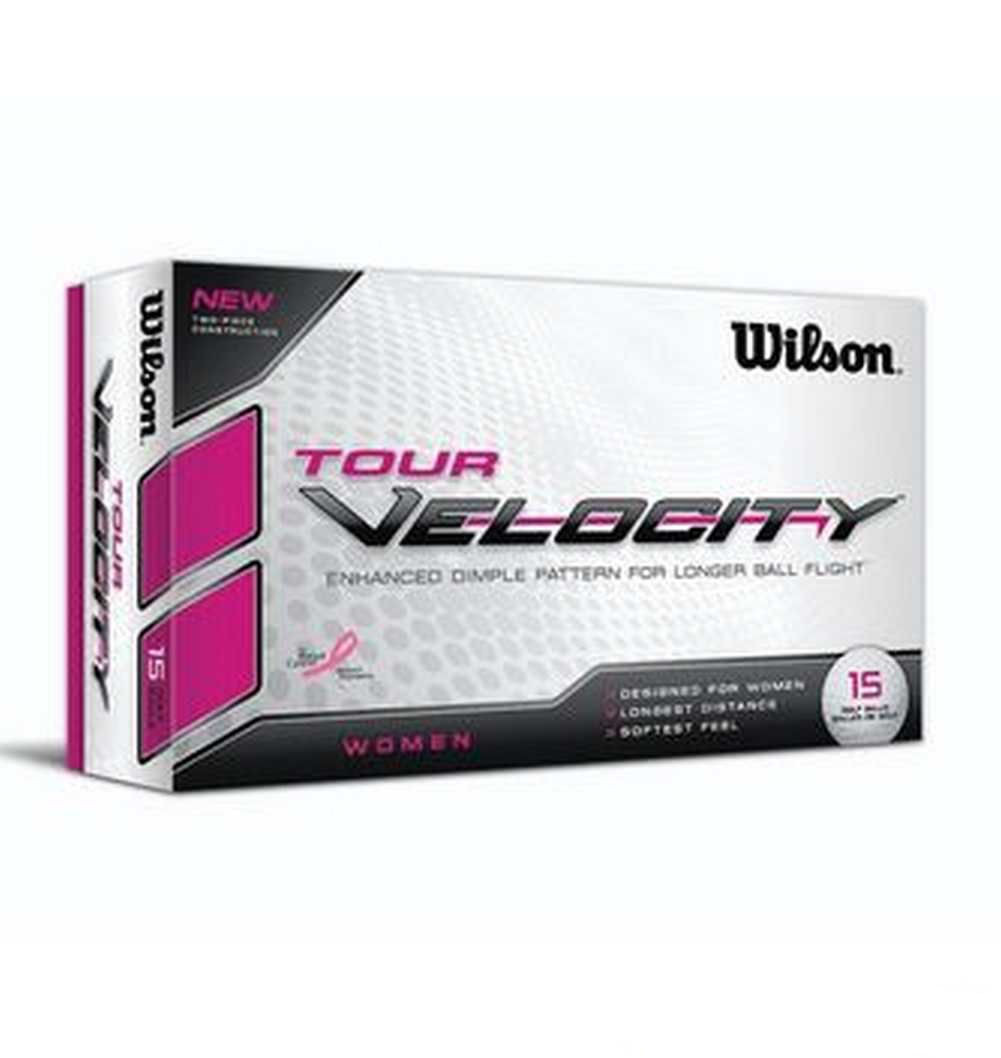 Wilson Distance Tour Velocity Golf Balls, White 15 Pack WGWR60100