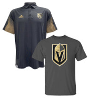 Adidas Men's NHL Las Vegas Knights Hockey (2 Pack) Polo Shirt & Tee Nevada (M)
