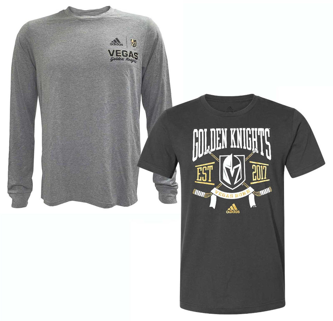 Adidas Men's NHL Las Vegas Knights Hockey (2 Pack) T-Shirts Tees Nevada (M)  - Sports Diamond