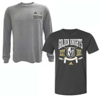 Adidas Men's NHL Las Vegas Knights Hockey (2 Pack) T-Shirts Tees Nevada (M)