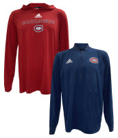 Adidas Mens NHL Montreal Canadiens Hockey (2 Pk) ¾ Zip Jacket L/S Hooded Tee (M)