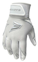 Easton Adult Slowpitch Pro Softball Goatskin Leather Palm Batting Gloves - White