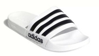 Adidas Mens Adilette Shower Locker Slide Shoe Water Sandal White/Blk GZ5921