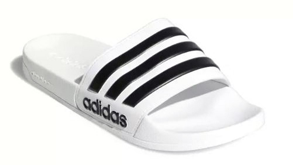 Adidas Mens Adilette Shower Locker Slide Shoe Water Sandal White/Blk ...