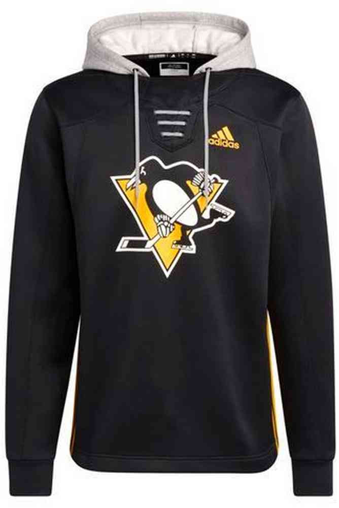 Adidas Men's NHL Pittsburgh Penguins Skate Lace Hoodie Hoody Sweatshirt