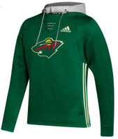 Adidas Men's NHL Minnesota Wild Skate Lace Hoodie Hoody Sweatshirt