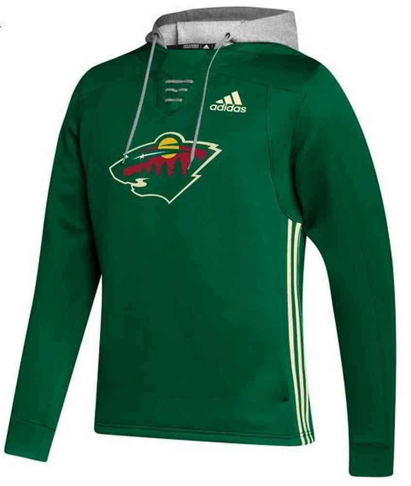 Adidas Men's NHL Minnesota Wild Skate Lace Hoodie Hoody Sweatshirt - Sports  Diamond