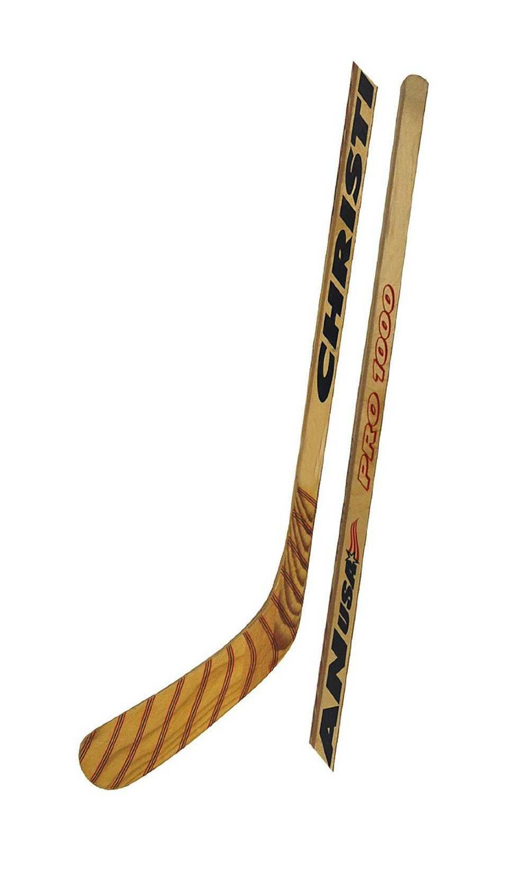 Christian Pro 1000 Wood Ice Hockey Stick Three Sizes & Three Curves