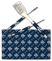 Northwest MLB 3-Piece BBQ Utensil Set – Spatula/Tongs/Towel - New York Yankees