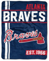 Northwest MLB Walk Off 46” x 60” Super Plush Throw Blanket – Atlanta Braves